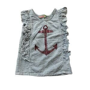 Sophie and Sam Kids 2T Blue and White Striped Top